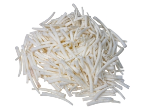 Dentalium vernedei: Assorted Sizes (1/2 lb) dentalia, tusk shells