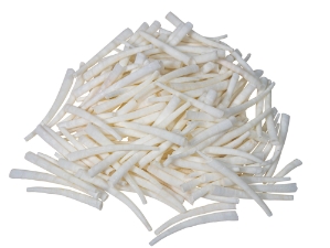 Dentalium vernedei: Assorted Sizes (1/4 lb) dentalia, tusk shells