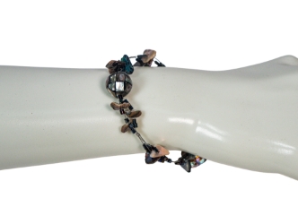 Abalone Chips Bracelet: 7.5" 