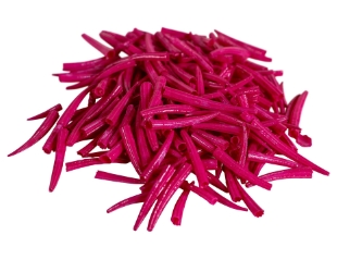 Oil-Painted Dentalium octangulatum: ~0.5" to 1": Fuchsia (30 g) dentalia, tusk shells, oil painted