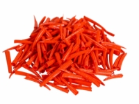 Oil-Painted Dentalium octangulatum: ~0.5" to 1": Orange (30 g) dentalia, tusk shells, oil painted