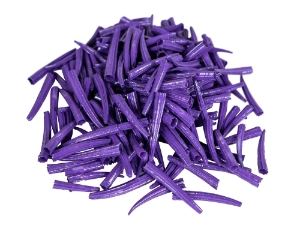 Oil-Painted Dentalium octangulatum: ~0.5" to 1": Purple (30 g) dentalia, tusk shells, oil painted