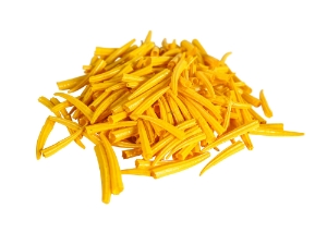 Oil-Painted Dentalium octangulatum: ~0.5" to 1": Yellow (30 g) dentalia, tusk shells, oil painted
