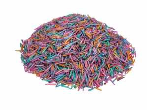 Dyed Dentalium octagulatum: ~0.5" to 1" (kg) dentalia, tusk shells