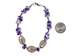 Cowrie Shell and Purple Puka Chips Anklet - 269-AP02P-AS (8UN12)