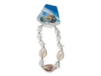 Cowrie Shell and Puka Chips Anklet cowry shells