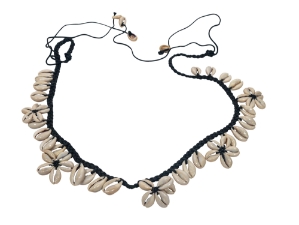 Cowrie Shell Dangling Flower Belt with Black Thread cowry belts