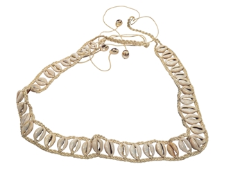 Cowrie Shell Belt: White cowry belts