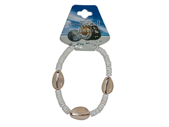 Cowrie Shell and Puka Chips Bracelet 