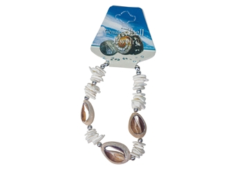 Cowrie Shell and Puka Chips Bracelet cowry shells