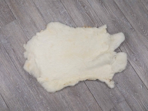 #3 Female Rabbit Skin: Creamy White Breeder rabbit skins, Breeder rabbit fur, Breeder rabbit pelt, natural color, Breeder rabbit, female rabbit