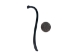 Raccoon Baculum: Large: Black Dyed - 378-05BL (Y2LC02)