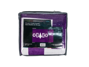 Hiawatha Design Sherpa-Lined Throw Blanket: 50"x60" iroquois confederacy