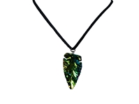 Rainbow Jasper Plated Arrowhead Necklace: 1.5" 