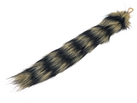 Synthetic Raccoon Tail Keychain: Large 