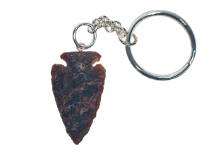 Stone Arrowhead Keychain 