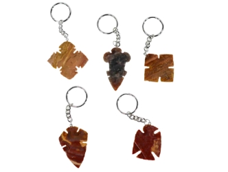 Fancy Stone Shape Arrowhead Keychain 