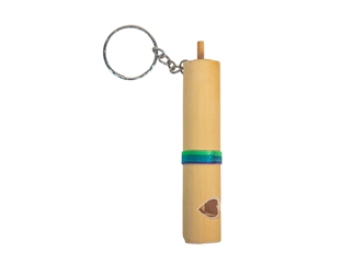 Bamboo Slider Whistle Keychain 
