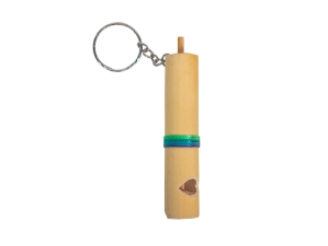 Bamboo Slider Whistle Keychain 