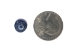 9mm White Heart Beads: Blue (kg) - 489-9-19 (Y1JC07)