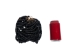 9mm White Heart Beads: Black (kg) - 489-9-25 (Y1JC07)