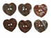 Australian Abalone Heart Button: 40-Line (25.4mm or 1") - 495-H40L (9UC4B)