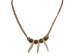 Real 3-Fox Tooth Necklace - 560-1003 (Y2KC16)