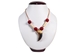 Real Black Bear 1-Claw Necklace: Red Beads - 560-Q13R (P18)