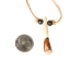Real 1-Tooth Moose Necklace with Antiqued Brass Beads - 560-Q618A (Y1O)