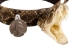 1.25" Real Rattlesnake Hat Band with Head &amp; Rattle: Open Mouth: Black Leather Backing - 598-HB204-BK (Y2LRE)