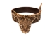 1.25" Real Rattlesnake Hat Band with Head &amp; Rattle: Closed Mouth: Black Leather Backing - 598-HB204C-BK (Y2LRE)