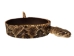1.25" Real Rattlesnake Hat Band with Head &amp; Rattle: Closed Mouth: Black Leather Backing - 598-HB204C-BK (Y2LRE)