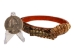 0.5" Real Rattlesnake Hat Band with Rattle and Rattle Pin: Brown Leather Backing - 598-HB205P2-BR (Y2LRE)