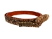0.5" Real Rattlesnake Hat Band with Rattle and Rattle Pin: Brown Leather Backing - 598-HB205P2-BR (Y2LRE)