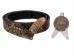 0.75" Real Rattlesnake Hat Band with Real Rattle: Black Leather Backing - 598-HB206D-BK (Y1EC01)