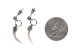 Real Rattlesnake Fang Earrings: Silver-Tone (Pair) - 598-J21-P (Y2HC07)