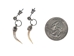 Real Rattlesnake Fang Earrings: Silver-Tone (Pair) - 598-J21-P (Y2H)