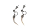 Real Rattlesnake Fang Earrings: Silver-Tone (Pair) - 598-J21-P (Y2H)