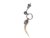 Real Rattlesnake Fang Earrings: Silver-Tone (Single) - 598-J21-S (Y2HC06)