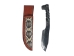 Twisted Railroad Spike Knife with an Eastern Diamondback Rattlesnake Sheath - 598-KS4408E