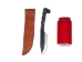 Twisted Railroad Spike Knife with an Eastern Diamondback Rattlesnake Sheath - 598-KS4408E