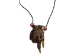 Alligator Foot Necklace with Pink Beads - 649-030422-31P (10UF)