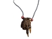Alligator Foot Necklace with Pink Beads - 649-030422-31P (10UF)