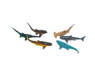 Rubber Shark Pencil Topper (6/bag) 