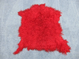 Dyed Angora Goatskin: #1: Medium: Red: Assorted 