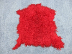Dyed Angora Goatskin: #1: Medium: Red: Assorted 