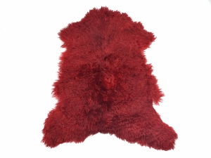 Dyed Angora Goatskin: #1: Small: Red: Assorted 