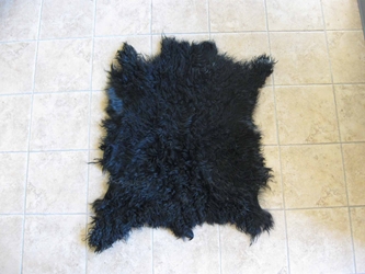 Dyed Angora Goatskin: #2: Large: Black: Assorted 