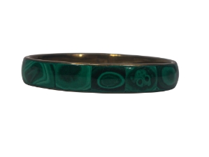 Copper Bracelet: Malachite Thick/Wide 