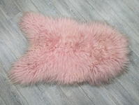 Dyed Icelandic Sheepskin: Pale Pink: 100-110cm or 40" to 44" 